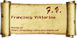 Franciscy Viktorina névjegykártya